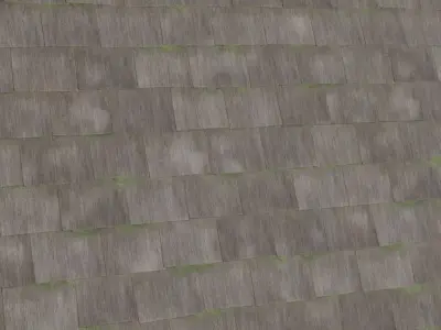 Weathered Grey Wood Planks with Moss Texture