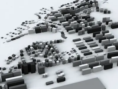 Wuhan Streets and Buildings 3D model