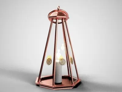 Heptagon Lantern Low-poly 3D model