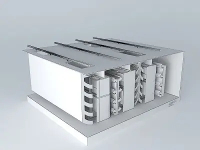 Hot Aisle Cold Aisle isolation using wall panels 3D model
