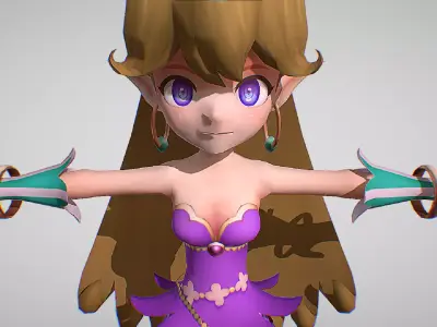 Primm - 2 Skins Included - Secret Of Mana - Cute Anime Girl Low-poly 3D model