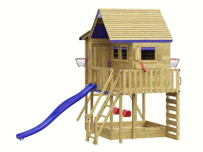 Tower playhouse Wickey Smart BlueHouse 3D model