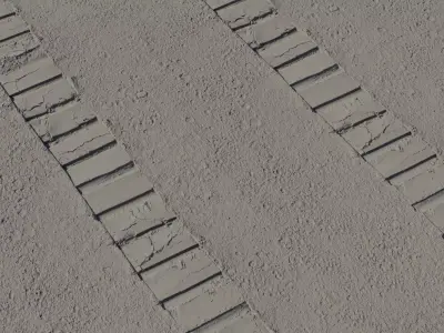 Dirt Road with Heavy Track Plates Texture