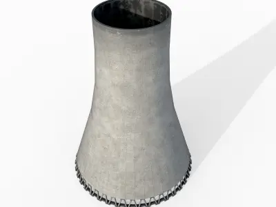Cooling Tower  Low-poly 3D model