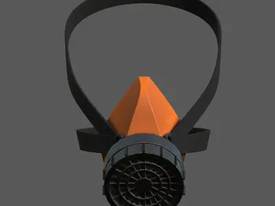 Gas mask plastic protection combat soldier scifi  Low-poly 3D model