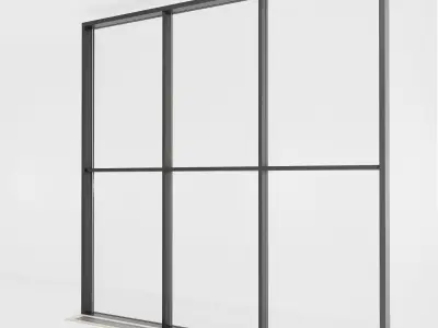 Panoramic glazing Stained glass 40 Low-poly 3D model