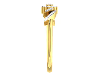 Solitaire Engagement Wedding Ring 3dm STL OBJ FBX Render Details 3D print model shop