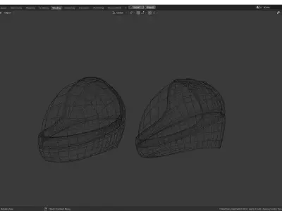 Sci fi helmet 4 different textures Low-poly 3D model