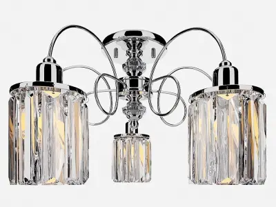Crystal chandelier Citilux Cindy CL330151 Chrome 3D model