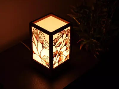 Ginkgo Line Art Lamp 3D print model