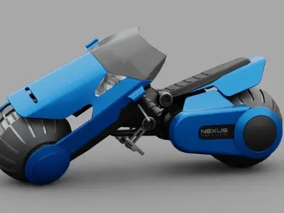 Futuristic Scouter rigged 3D model