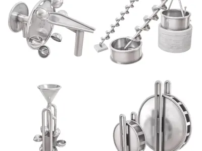 Water attractions 1 set 3D model