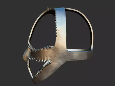 Stylized Sci Fi Skull Mask 3D Printable Helmet 3D print model