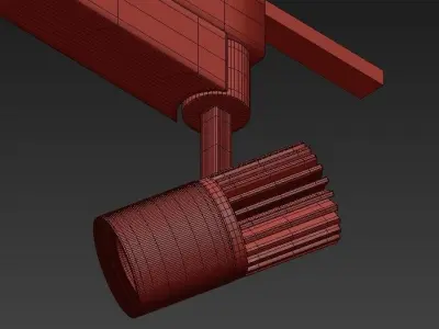 Viabizzuno light pole with two lights 3D model