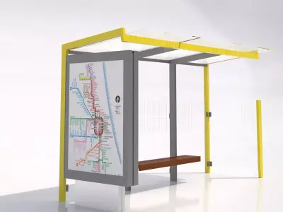 MMCite 310b Bus Shelter 3D model