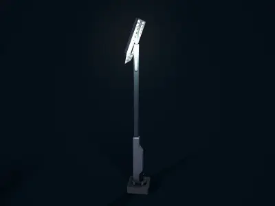 Sci Fi Street Light 6 Low-poly 3D model