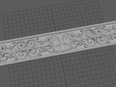 carved baguette 3D model 13