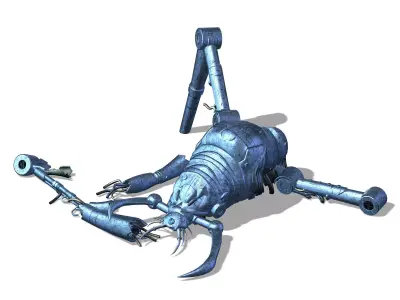 Future World - Undersea - Mechanical Wreck 01 3D model
