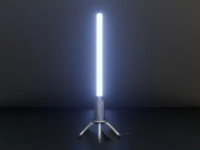 Scifi Standing light  - Game Ready PBR 3D Model Low-poly 3D model