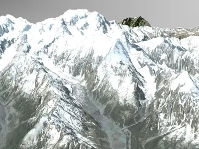 Mountain landscape 3D model 12