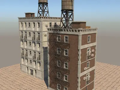 Building new york Low-poly 3D model