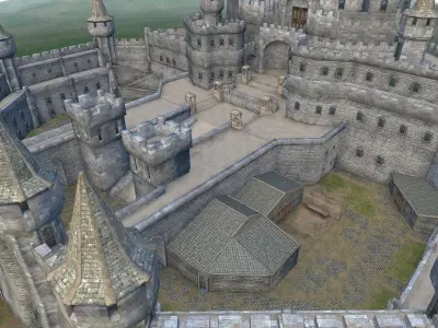 Castle - Game ready Low-poly 3D model