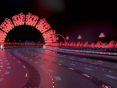 Sci Fi Road Ver 02 Low-poly 3D model