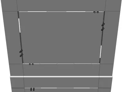 Arkoslight Set 4 front of cabinet with two drawers 3D model