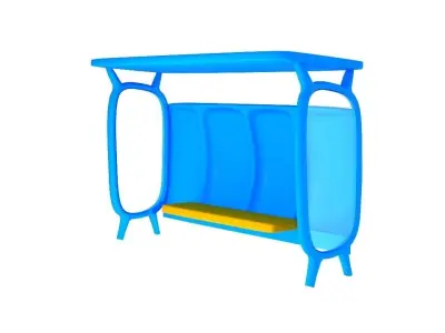 bus stop Low-poly 3D model