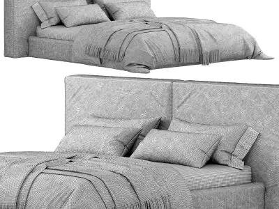 Flann Bed By Ditreitalia 3D model