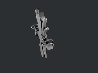3d STL models for CNC cross 3D print model