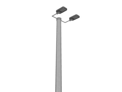 Concrete Lamp Post - Light Pole - Light Post - Street Light 05 3D model