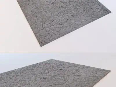 Carpet rug with pattern 3D model