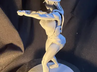 Post-Apocalyptic Crossbow Soldier Sexy Female STL Model  3D print model