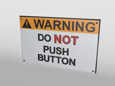 Wall Mounted Sign Low-poly 3D model