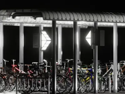 Bicycle Parking Scene 3D model