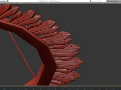 Abitant ring Chandelier low poly 3d model Low-poly 3D model