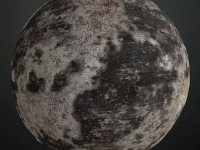 Rusty Dirty Blackish Metal Weathered PBR Seamless Texture