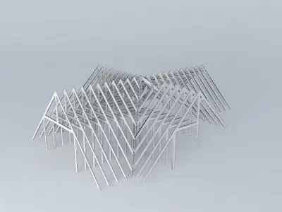 Roof Truss for Big Old House Free 3D model