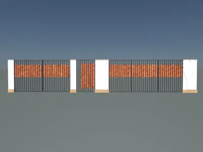 Modern fence 3D model