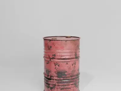 Industrial Barrel Free low-poly 3D model
