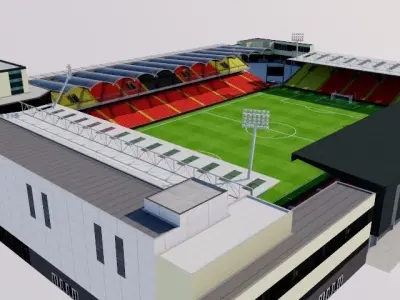 Vicarage Road Stadium - Watford Low-poly 3D model