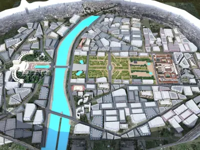 Paris City Low-poly 3D model buy