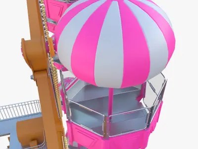 Ferris wheel v3 Low-poly 3D model