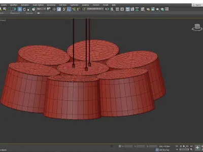 Marimba LED Pendant Low-poly 3D model