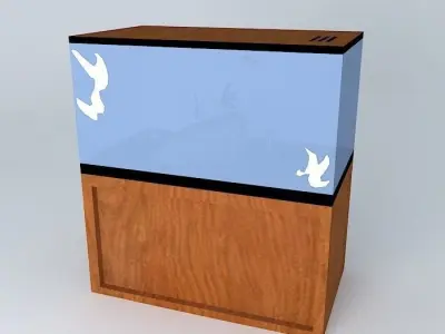 Angel fish tank Free 3D model