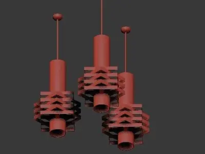 Tri cone pendant light by J  Hoogervorst 3D model