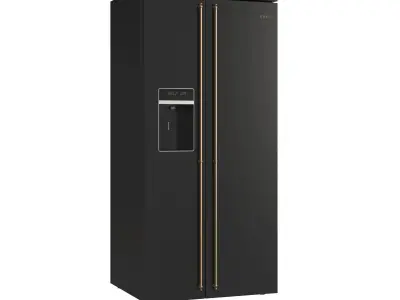 Smeg Coloniale Refrigerators black 3D model