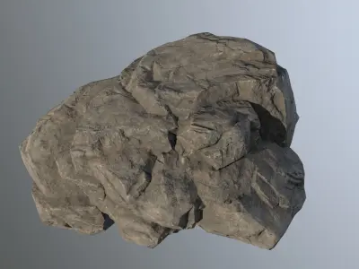 rock stone 03 Low-poly 3D model