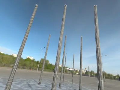 Concrete  Pole without Ladder - Object 051 Low-poly 3D model